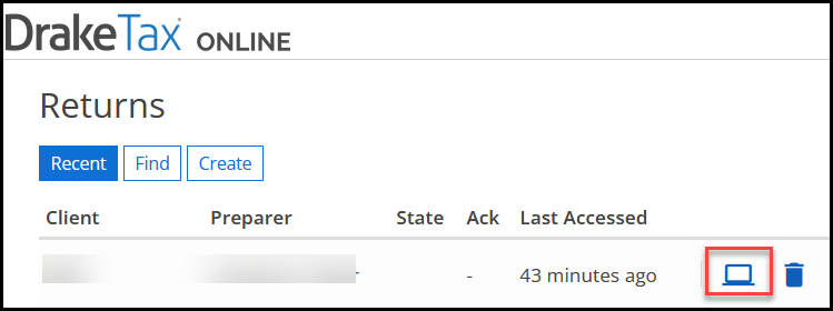 Open in desktop icon